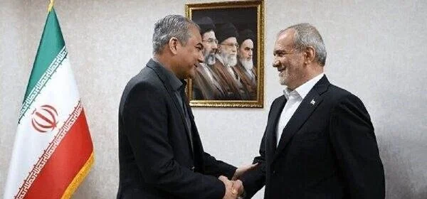 پاکستانی وزیر داخلہ نے مَشہد میں صدر پزشکیان سے ملاقات کی