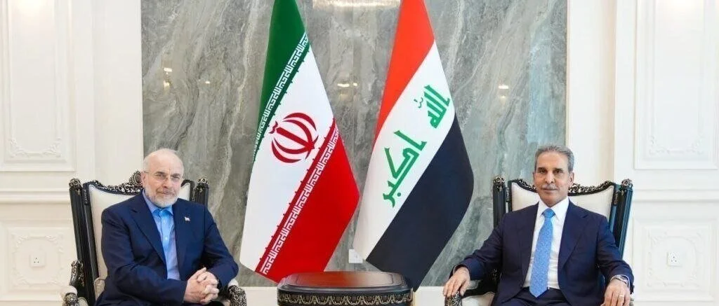 ایران کے اسپیکر پارلیمنٹ کی بغداد میں عراق کے جوڈیشل کونسل کے سربراہ سے ملاقات