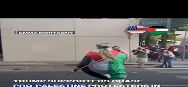 پورٹ لینڈ میں ٹرمپ کے حامیوں نے فلسطین کے حامی مظاہرین پر حملہ کیا